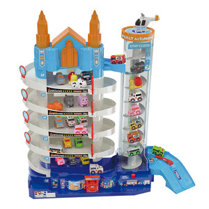 Estacionamiento de juguete de plástico de seis pisos con ascensor giratorio para niños de 4 a 6 años - Product Image 1
