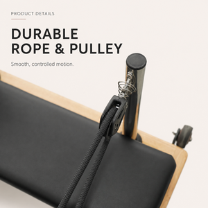 Máquina de Pilates Reformer Comercial de Madera de Roble con Logotipo Personalizado y Color de Cuero, Directo de Fábrica para Estudios Profesionales - Product Image 5
