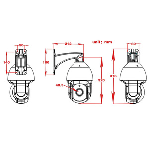 300m Laser IR phạm vi 33X Zoom phát hiện khuôn mặt con người decetion tự động theo dõi PTZ máy ảnh 4MP - Product Image 4
