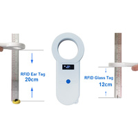 Lecteur de puce RFID HabweID AMR150 longue portée FDX-B ISO11784/85 pour animaux, 134,2 kHz, transpondeur de puce microchip, lecteur de balise ABS OLED