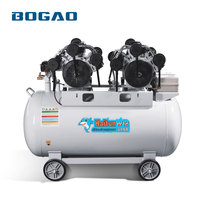 Compresor de Aire BOGAO de 200 Litros, Trifásico, 380V, Industrial, Móvil, Silencioso, 8 Bar, Sin Aceite
