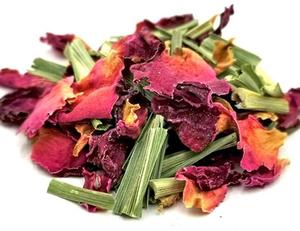 Té Suelto a Granel de Rosas, Limoncillo y Jengibre para Bebidas Calientes de Invierno con Frutas y Flores en Botellas Reutilizables - Product Image 4