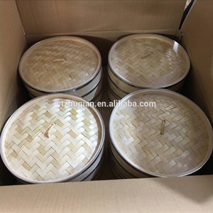 10inch 2tiers Dim Sum <strong>Bamboo</strong> Food <strong>Steamer</strong> for Sale - Product Image 2
