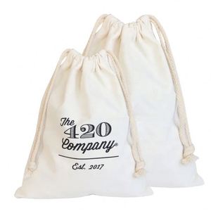 Reusable Custom Logo Printed Organic Cotton Linen Drawstring Boots Shoes Shopping <b>Bag</b> Large Muslin Cotton <b>Dust</b> Pouch - Product Image 6
