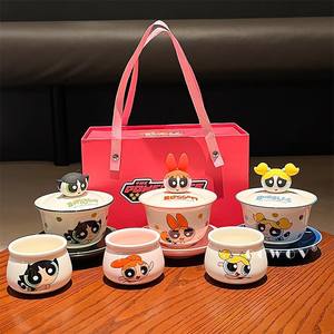 Juego de Té de Cerámica de las Chicas Superpoderosas, Caja de Regalo Gaiwan, Color Rosa, Duradero, para Uso en el Hogar y la Oficina - Product Image 3