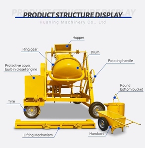 Mezcladora de Concreto Diésel JZC300-<span class=keywords><strong>DR</strong></span>, Componentes Principales, Suministro de Fábrica para Construcción - Product Image 6