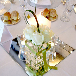 Khay Gương Tròn <span class=keywords><strong>10</strong></span> Inch Cho Gia Đình Đĩa Nến Gương Tròn Cho Trung Tâm Bàn Đồ Trang Trí Đám Cưới Đĩa Gương Cho Trung Tâm - Product Image 3