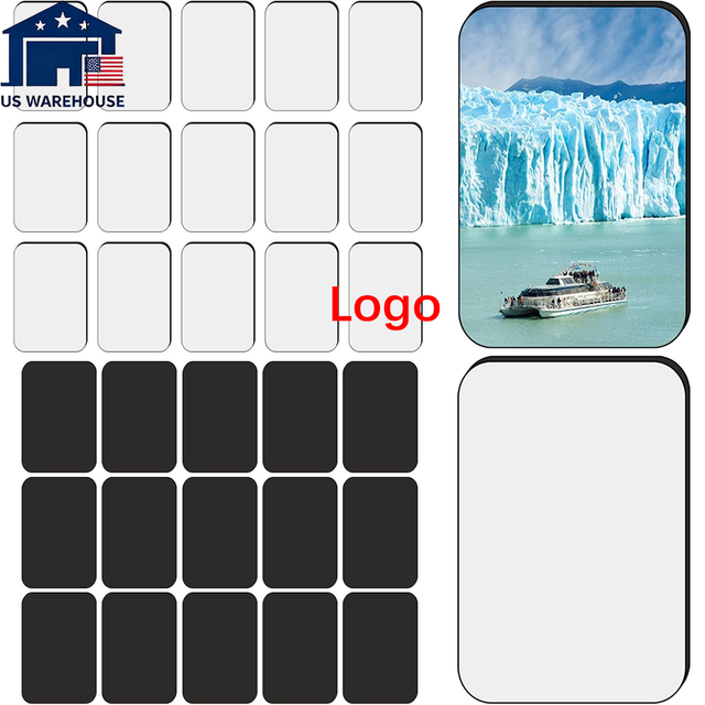 Custom Sublimation Magnet Blanks Rectangle 5.5 X 7.5 cm MDF Fridge Magnets with Soft Magnetic Sheets for DIY Crafts Bulk