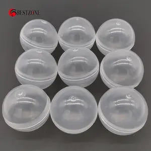 Boules transparentes en plastique, 50 MM, 2 pouces, petites boules rondes vides, jouet, petites capsules, 50 pièces