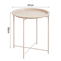 Petite table d'appoint, table basse ronde multifonctionnelle en métal pour la maison, support à thé sur pied, table de chevet