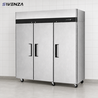 Congélateur vertical commercial à trois portes 1500L 1700L en acier inoxydable pour restaurant