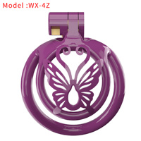 LOVE Best seller Cage de chasteté en silicone, dispositif de chasteté avec 5 anneaux pour l'exercice du pénis masculin
