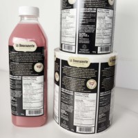Autocollants personnalisés en vinyle, étiquettes adhésives pour emballages de boissons et de bouteilles de fruits, autocollants imperméables pour bouteilles