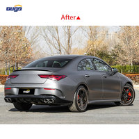 GUGO Kit de mise à niveau des embouts d'échappement de diffuseur arrière de haute qualité pour Mercedes-Benz Classe CLA 2019-on résistant aux UV 2 ans