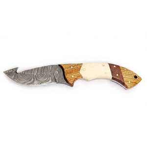 Handcrafted Patterned Steel Ornate Utility <b>Craft</b> <b>Tool</b> Segmented Bone Wood Handle Executive Display Piece - Product Image 1
