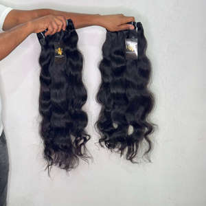 Prix de gros Extensions de cheveux humains naturels non traités de temple indien en lots pour revendeurs - Product Image 1