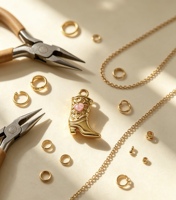 Breloque en émail en forme de botte de cowboy occidentale plaquée or 18 carats en acier inoxydable YWXS pour la fabrication de bijoux DIY