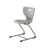 Chaise d'école ergonomique empilable moderne en plastique PP écologique avec dossier, cadre métallique, pour la maison, le bureau, le commerce, l'université et la salle de classe