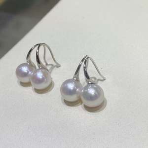 wholesale custom S925 <b>Silver</b> Hook Freshwater Pearl <b>Drop</b> <b>Earrings</b> Minimalist Single Pearl Dangle <b>Earrings</b> Jewelry for women - Product Image 4