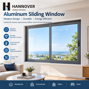 Ventanas Corredizas Horizontales de Aluminio <span class=keywords><strong>HANNOVER</strong></span> con Mosquitera, Cerradura Antirrobo, Certificación Energy Star, Garantía de 5+ Años - Product Image 3