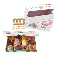 Boîte d'emballage personnalisée avec logo imprimé, aimantée, pliable, en carton, pour macarons, beignets, éclairs, pains, en-cas, biscuits, gâteaux
