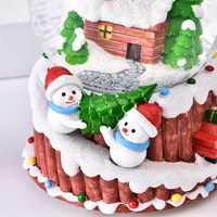 100MM Musik Schneekugel Kreatives Souvenir benutzer definierte billige Harz Glas Weihnachts laterne Schneekugel mit Schnee treiben