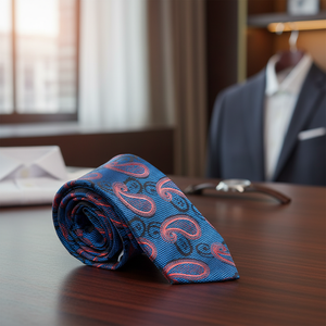 Cravate en soie bleue et or Milano Exclusive AD5193 - Product Image 3
