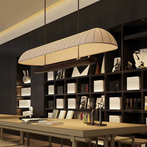 Chinese Style Long Pendant <b>Light</b> E27 <b>LED</b> Black For Restaurant Tea Room Hotel <b>Bar</b> Counter - Product Image 1