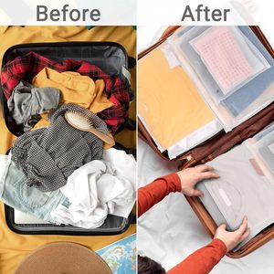 Bolsas de Envío de Plástico PE Transparente Esmerilado con Cierre para Ropa, Reciclables, para Embalaje de Prendas - Product Image 5