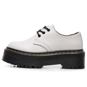 <span class=keywords><strong>Botas</strong></span> de Plataforma de Moda para Mujer, Punta Redonda, Talla Grande, Cuero Genuino, Zapatos Gruesos para Mujer, Botines, Estilo Universitario - Product Image 2