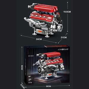 Kit de construction de moteur <span class=keywords><strong>F1</strong></span> de voiture de sport dynamique, modèle de moteur électrique miniature, ensemble de blocs de construction pour adultes - Product Image 2