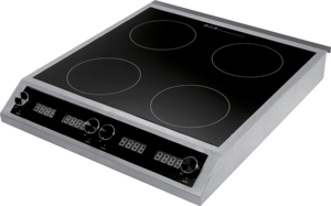 Table de cuisson à induction commerciale fiable à quatre brûleurs avec écran tactile à capteur et fonctions de sécurité pour une cuisine sereine AM - Product Image 2