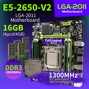 คอมโบเมนบอร์ดเดสก์ท็อป X79เมนบอร์ดอินเทล <span class=keywords><strong>E5</strong></span> V2ซีพียู2650 16GB แรม DDR3 LGA ชุดเมนบอร์ดเกม2011อินเตอร์เฟซ SATA 64GB สูงสุด - Product Image 2