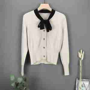 Cardigan da <span class=keywords><strong>Donna</strong></span> <span class=keywords><strong>Autunno</strong></span>-<span class=keywords><strong>Inverno</strong></span>, Nuovo Maglione Coreano a Maniche Lunghe, Maglia Base in Maglia - Product Image 2