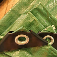 Rouleaux de bâche en HDPE tissée enduite à motif uni, résistante et imperméable pour abri de chien, maison pour animaux et tente