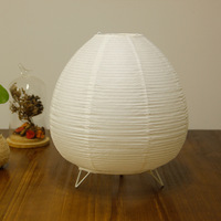 Lampe de table d'art japonais fait à la main E14 Ampoule Lanterne Lampadaires Lampe en papier de riz