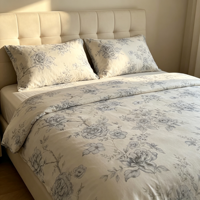Lot de literie en gros, draps de lit en tissu floral en stock, literie en surplus en vrac à prix compétitif