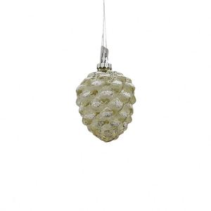 Adorno Navideño de Cristal con Piñas de Pino Colgantes en Dorado Personalizado - Product Image 6