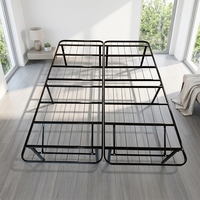 Cadre de lit à baldaquin Queen Size en métal, escamotable et gain de place, pour appartements urbains multifonctionnels à une pièce