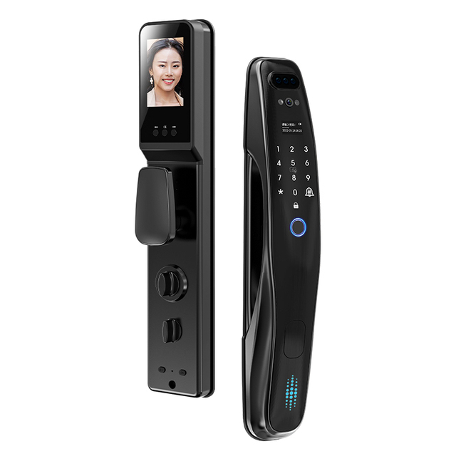 Factory 3d Face Recognition Smart Door Lock Wifi Biometric Fingerprint Security Fully Automatic With Camera Smart Lock