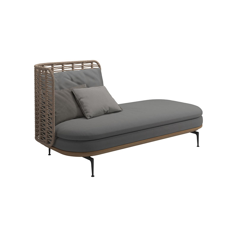 Customized aluminum casting outdoor garden furniture comfortable  patio arm chaise lounge