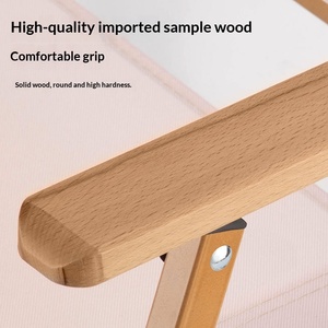 Silla Kermit, Silla Plegable para Camping con Acabado de Madera, Silla de Picnic Ligera de Tela Oxford 600D para Glamping al Aire Libre - Product Image 3