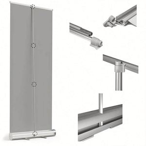 Portable Display Backdrop Banner Aluminum <b>Frame</b> Step Repeat Banners for Event Trade Shows Advertising Carrying Case - Product Image 5