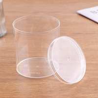 Boîte en plastique transparente ronde de 1 mm d'épaisseur, personnalisable, pour noix, bonbons, gâteaux à étages, emballage alimentaire, modèle PS JNH-8510