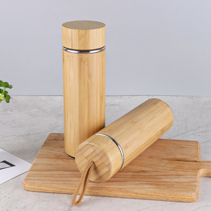 Botol air kustom botol air berkelanjutan bambu botol termos bambu - Product Image 3