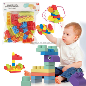 Blocs de construction souples pour le développement cognitif précoce, 40 pièces, ensemble de blocs de construction STEM, jouets de construction pour enfants - Product Image 1