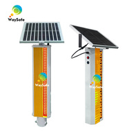 Luz de advertencia solar inalámbrica GPS sincronizada antiniebla de alta velocidad con intermitencia para contorno de tráfico y protección IP66