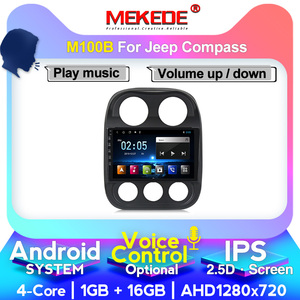 MEKEDE Contrôle vocal Android 4 cœurs Écran 2.5D IPS Vidéo de voiture pour JEEP Compass 2010 2012 2013 2014 2015 2016 -2019 <span class=keywords><strong>GPS</strong></span> BT Radio - Product Image 5