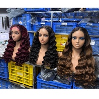 Wig Rambut Asli Vietnam Virgin HD Lace Frontal Roll Wave 300% Density Grosir, Langsung dari Pabrik, Wig Panjang Bergelombang dan Mengembang