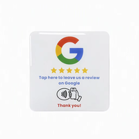 Autocollant NFC en acrylique étanche de 12 cm avec logo personnalisé pour avis Google (Restaurant, Hôtel) – Tap to Google Stars